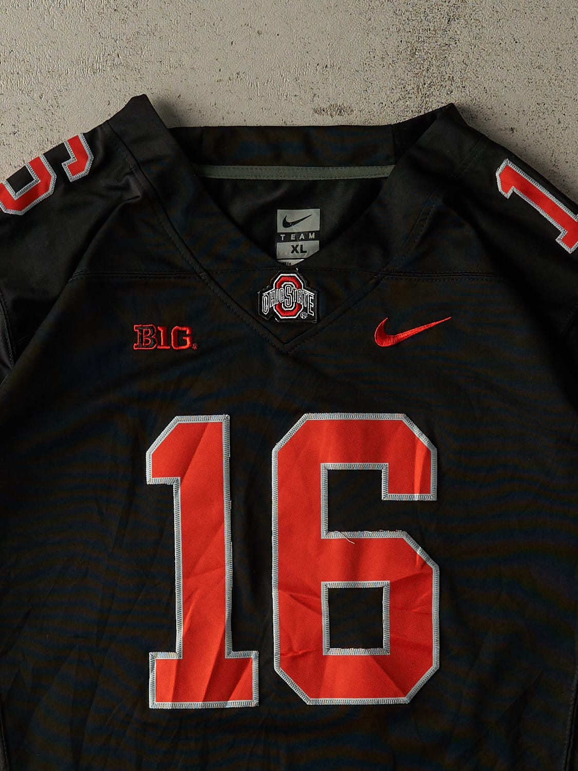 Vintage Y2K Black Ohio State University Nike Cropped Football Jersey (M/L)