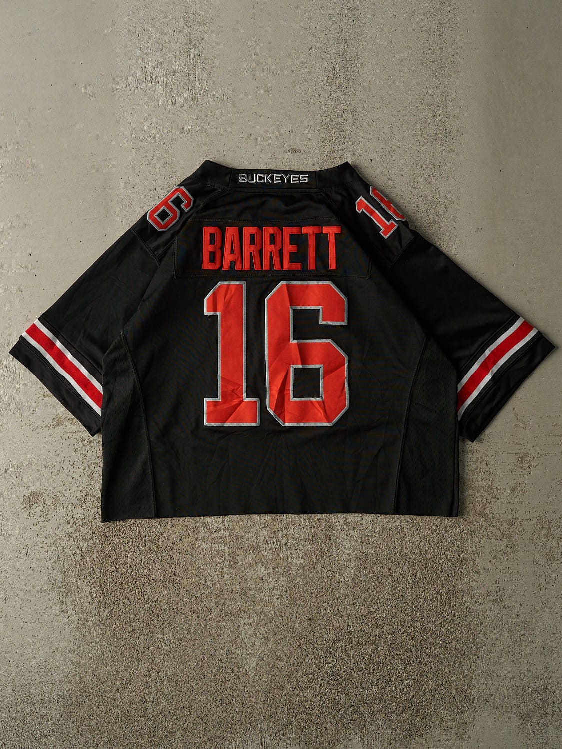 Vintage Y2K Black Ohio State University Nike Cropped Football Jersey (M/L)