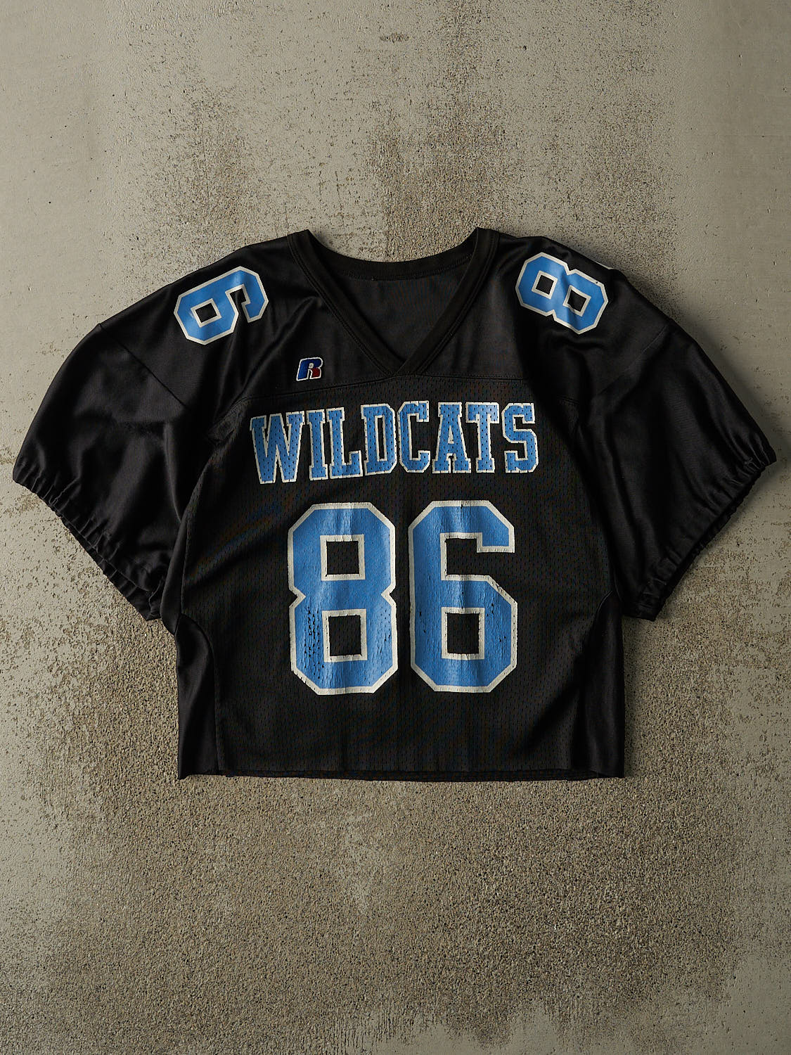 Vintage 90s Black Russell Athletic Wildcats Football Jersey (XS/S)