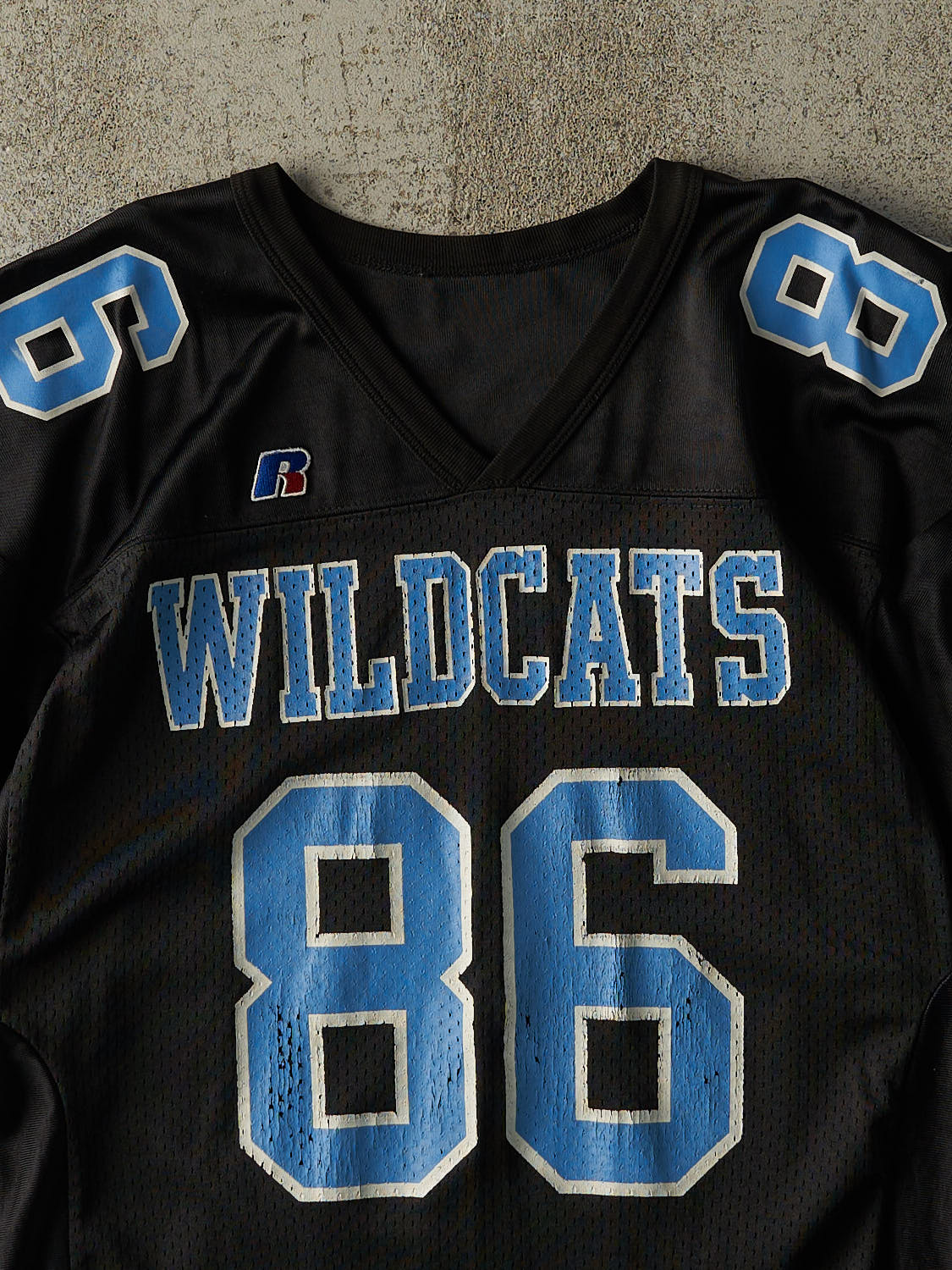 Vintage 90s Black Russell Athletic Wildcats Football Jersey (XS/S)