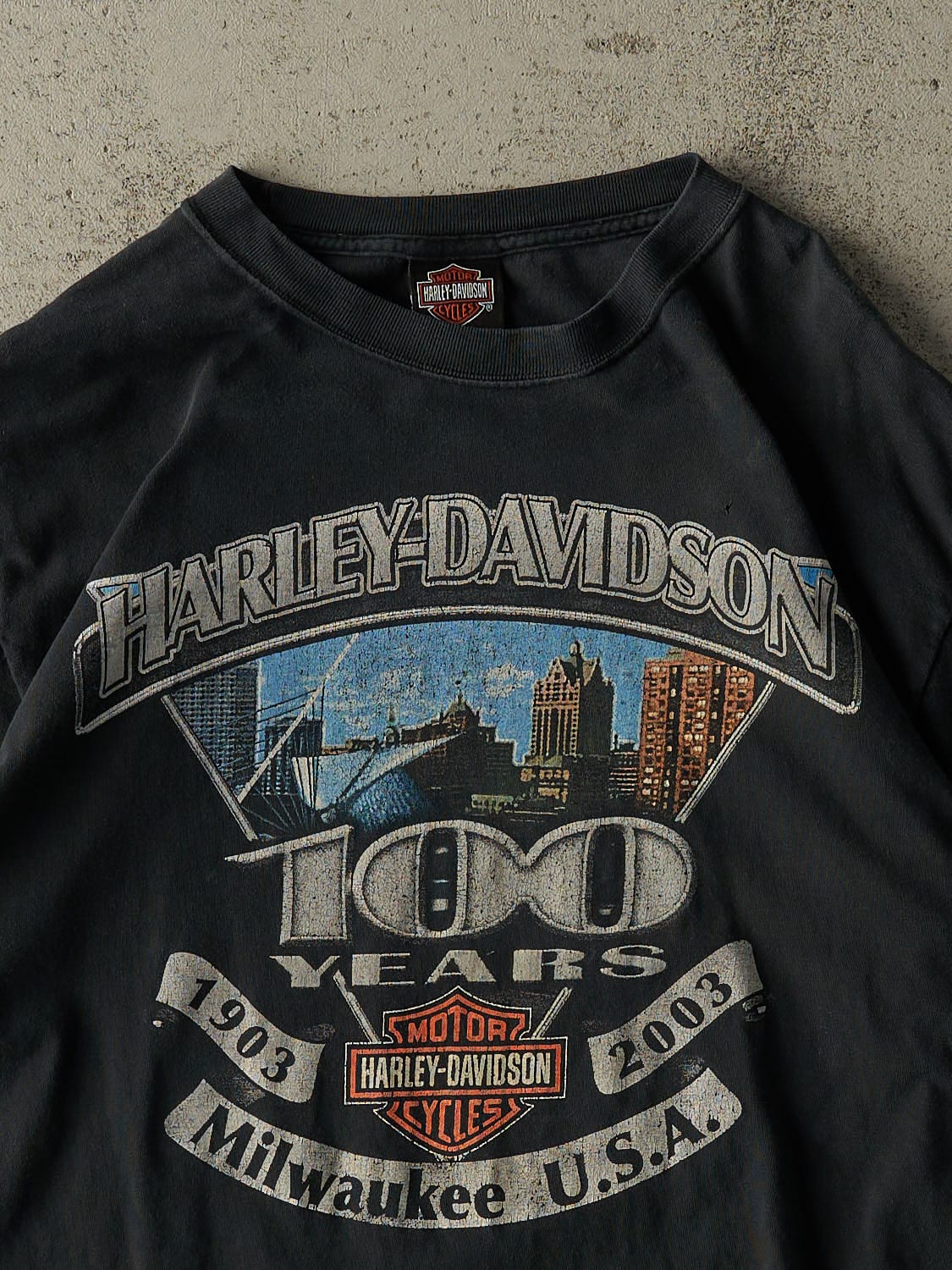 Vintage 03' Black Harley Davidson Milwaukee Tee (L)