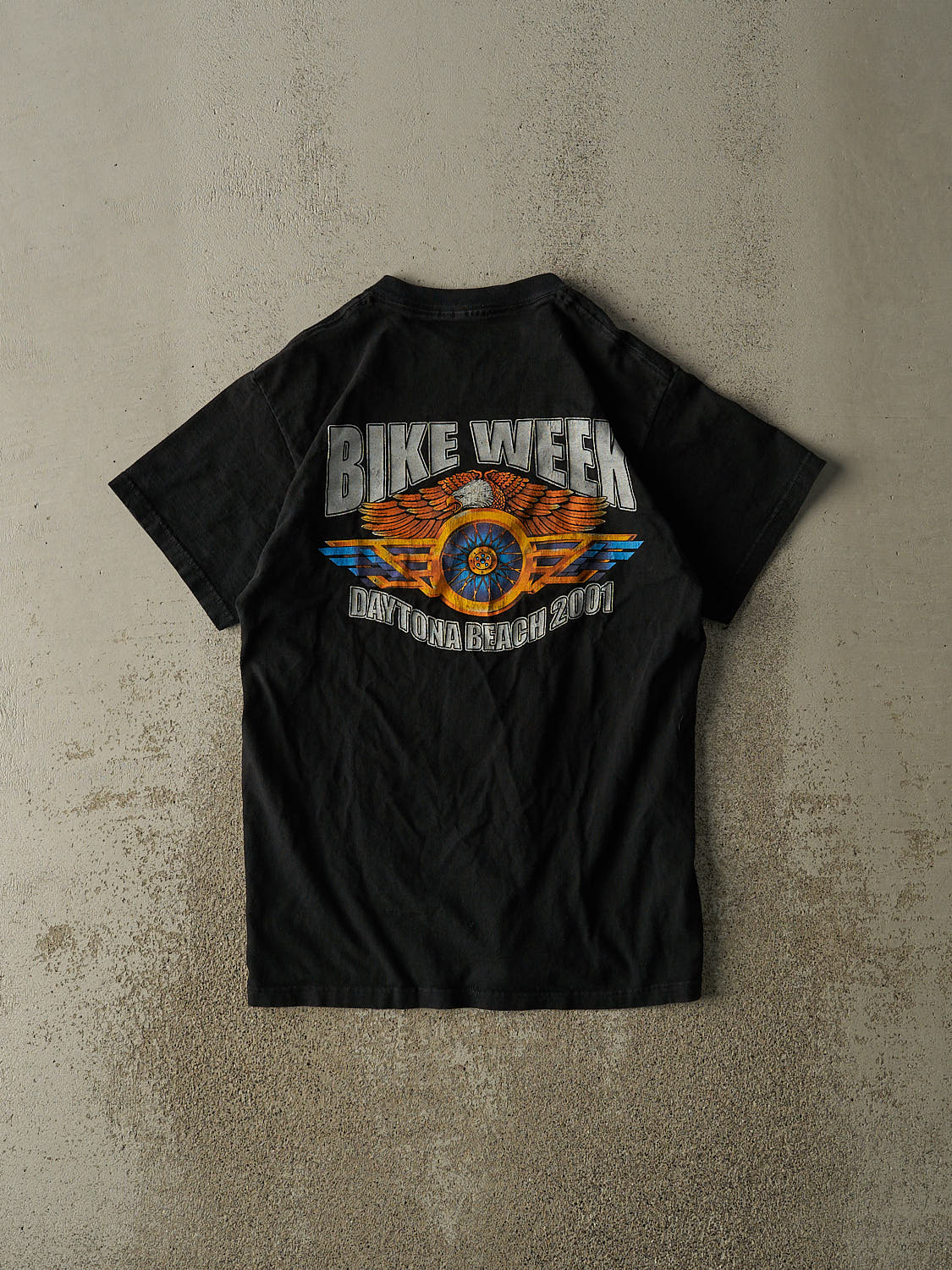 Vintage 01' Black Daytona Beach Bike Week Tee (S/M)