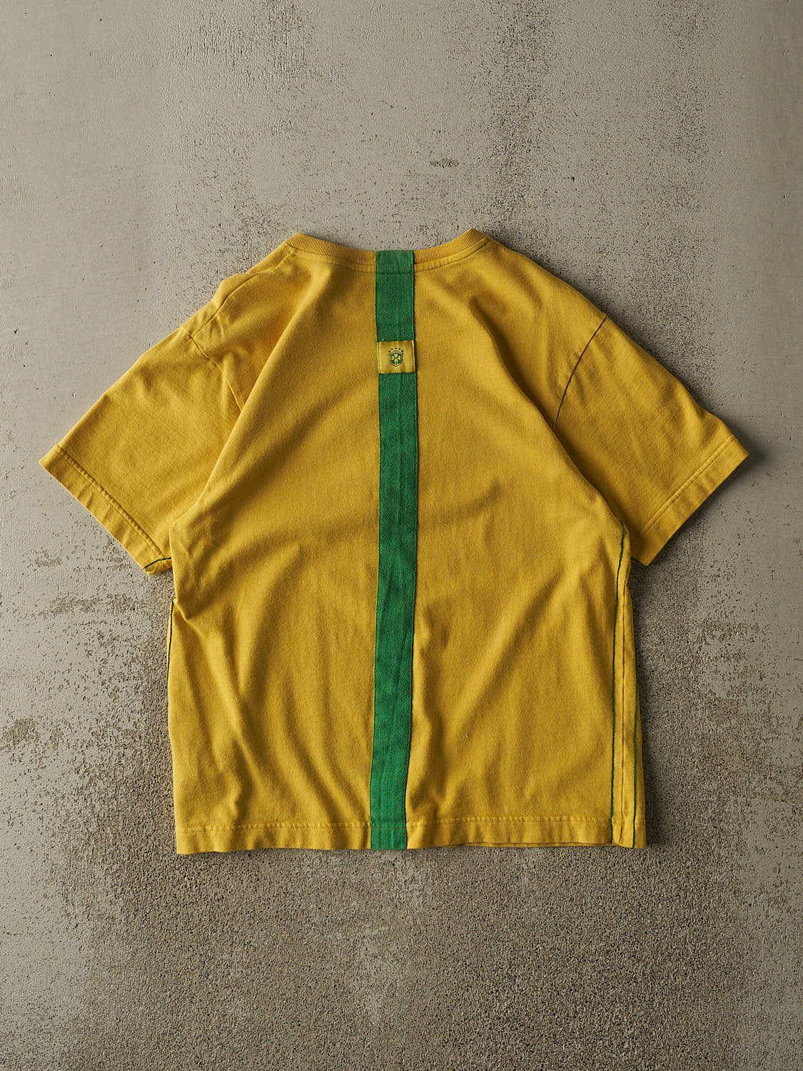 Vintage Y2K Yellow Nike Brasil Tee (M)