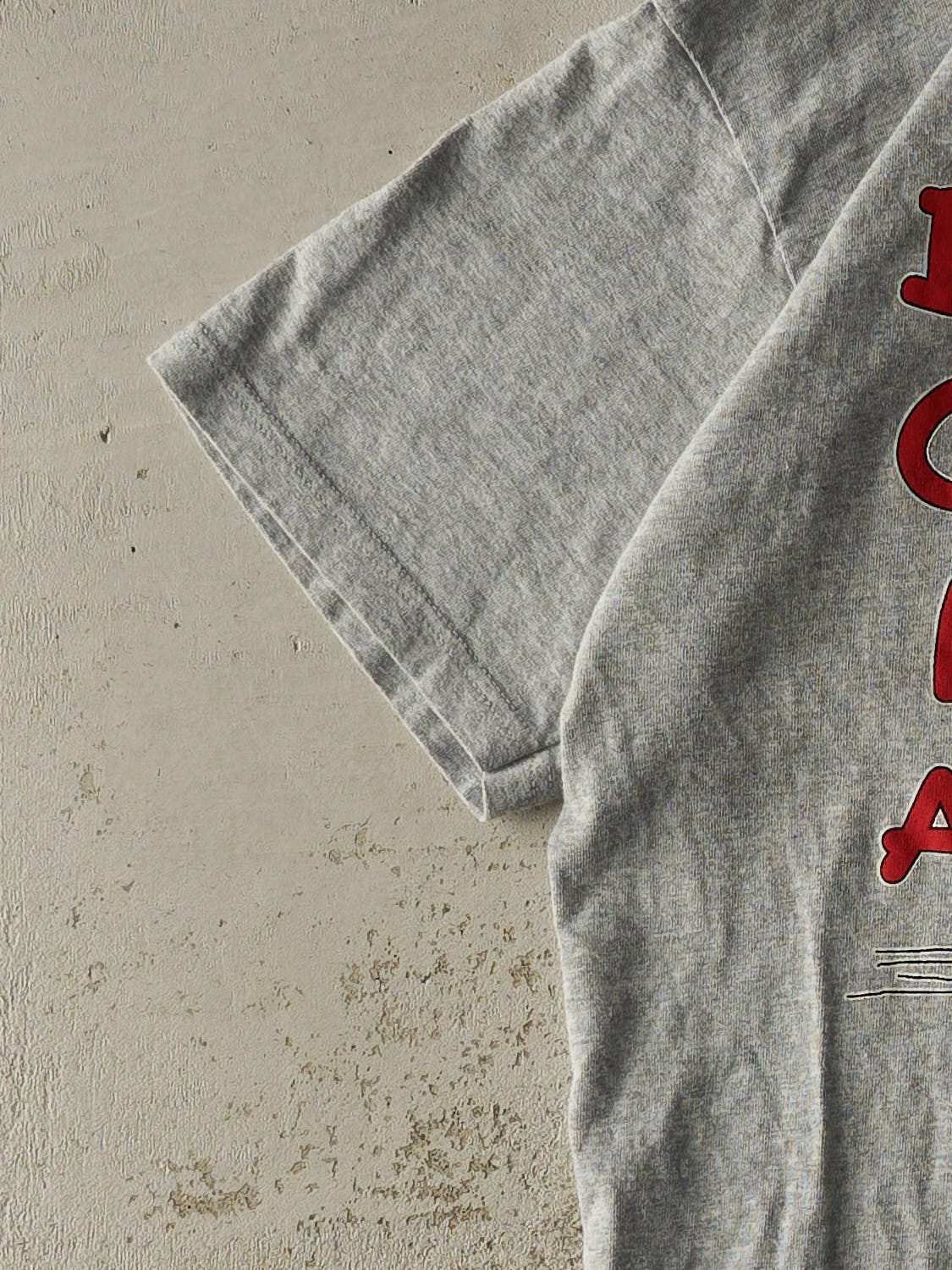 Vintage 90s Grey "I Don't Give A Rats Ass" Slogan Tee (L)