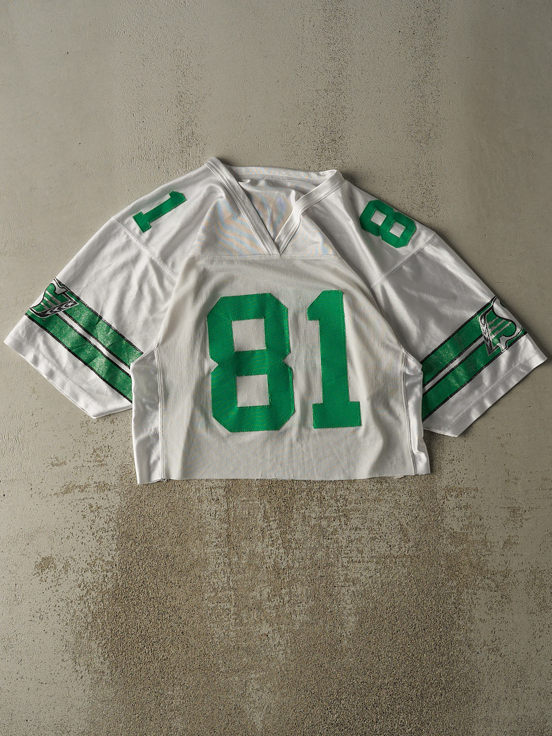 Vintage 90s White Saskatchewan Rough Riders Cropped Football Jersey (S)