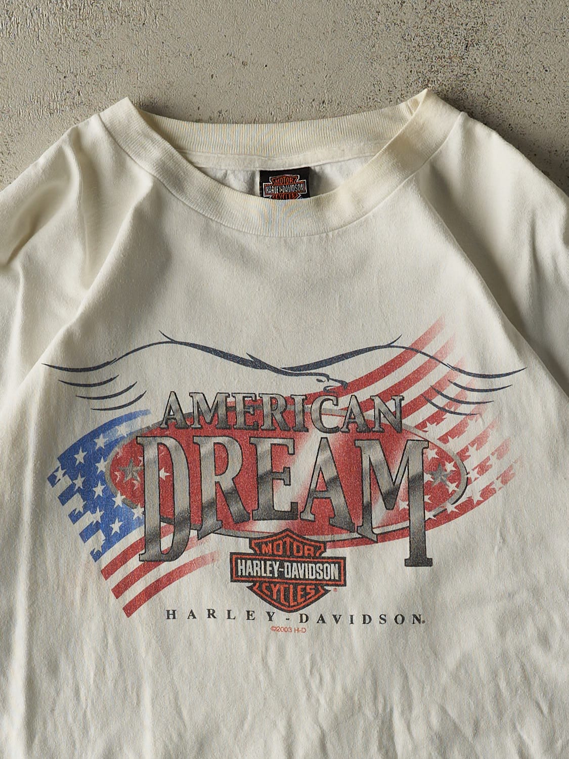Vintage 03' White Harley Davidson American Dream Tee (XL/XXL)