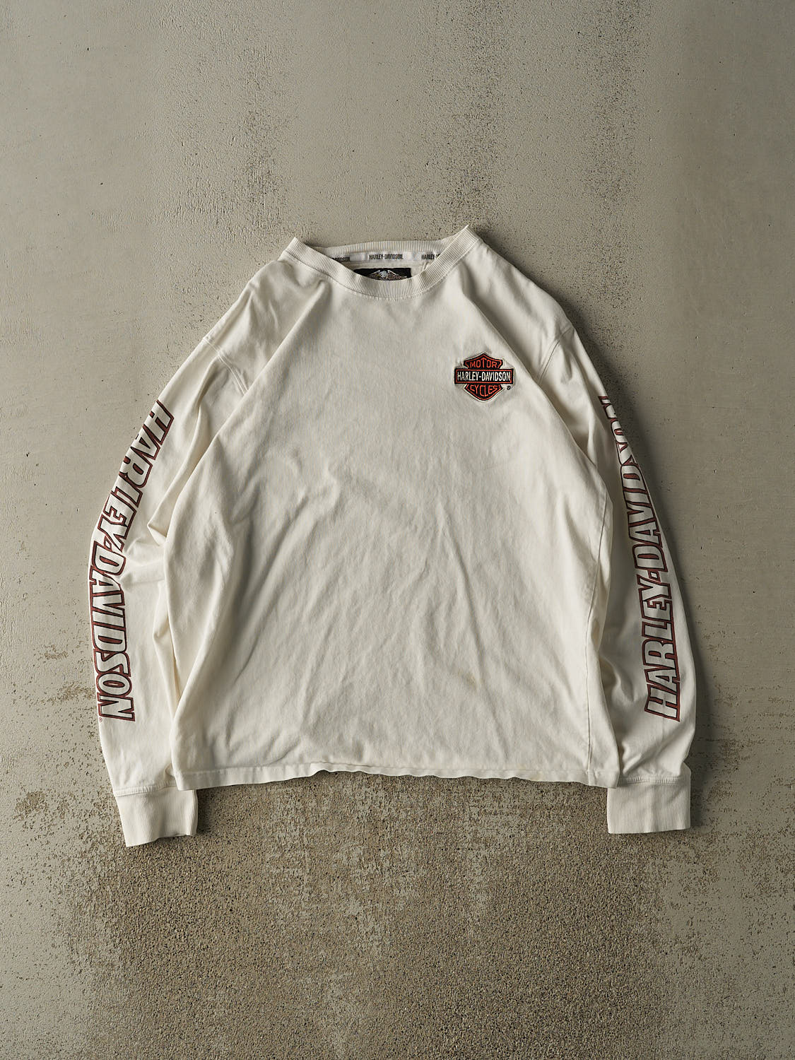 Vintage 90s White Harley Davidson Long Sleeve (M/L)