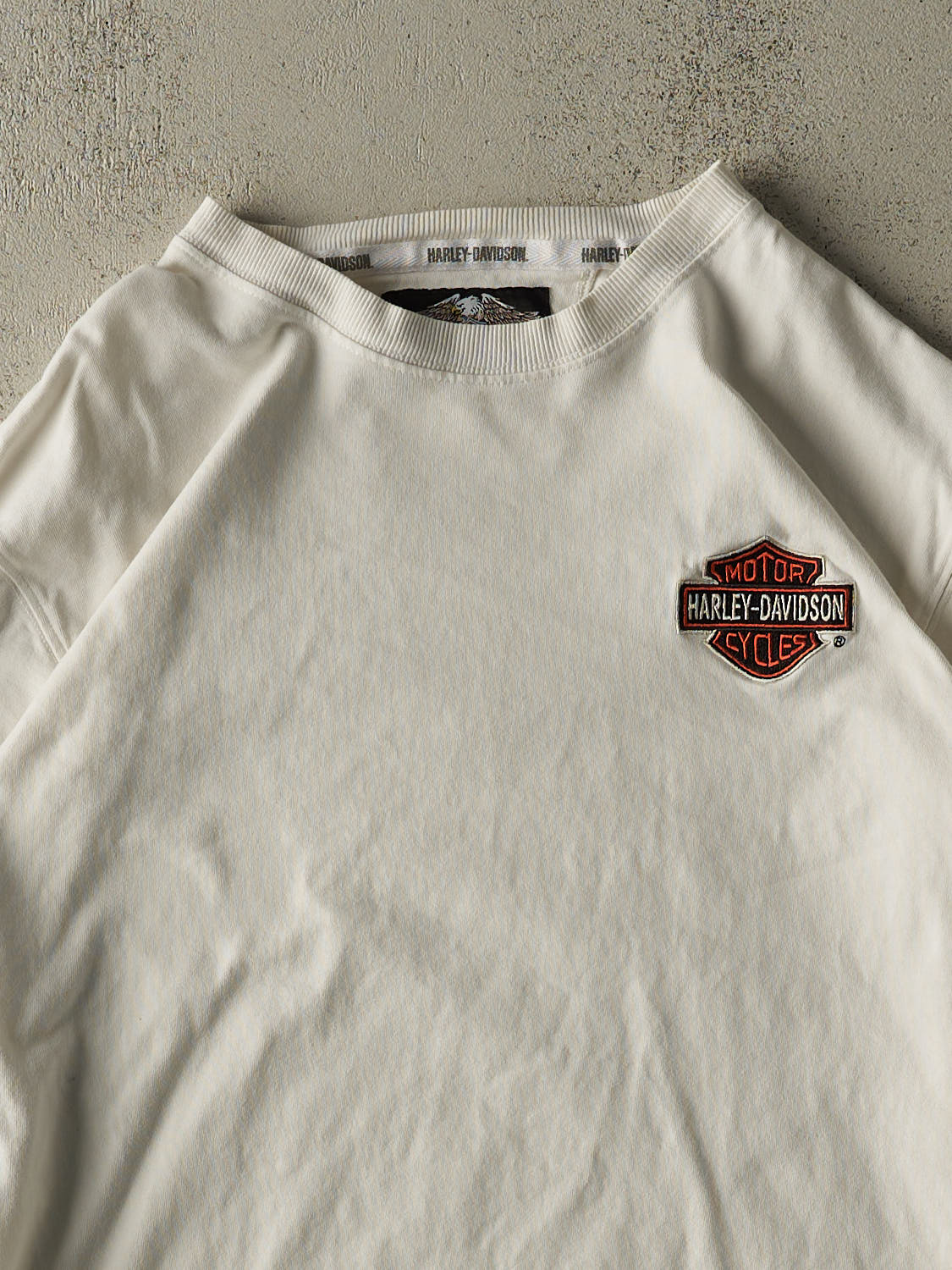 Vintage 90s White Harley Davidson Long Sleeve (M/L)