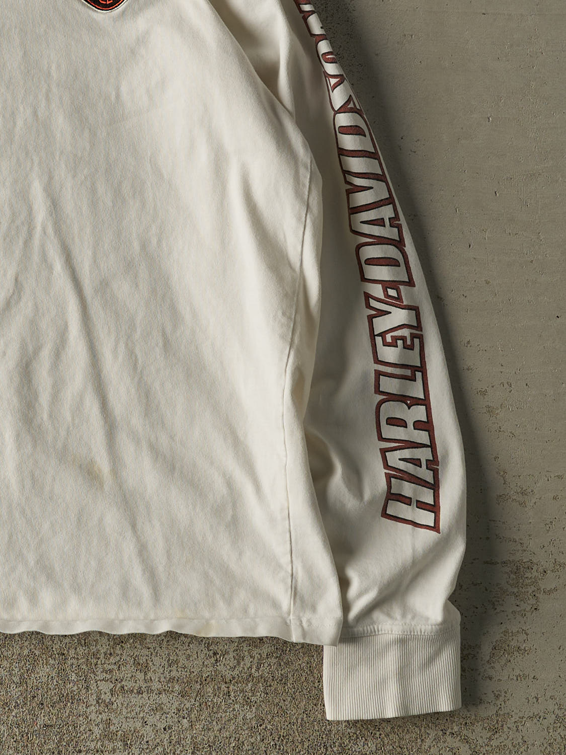 Vintage 90s White Harley Davidson Long Sleeve (M/L)