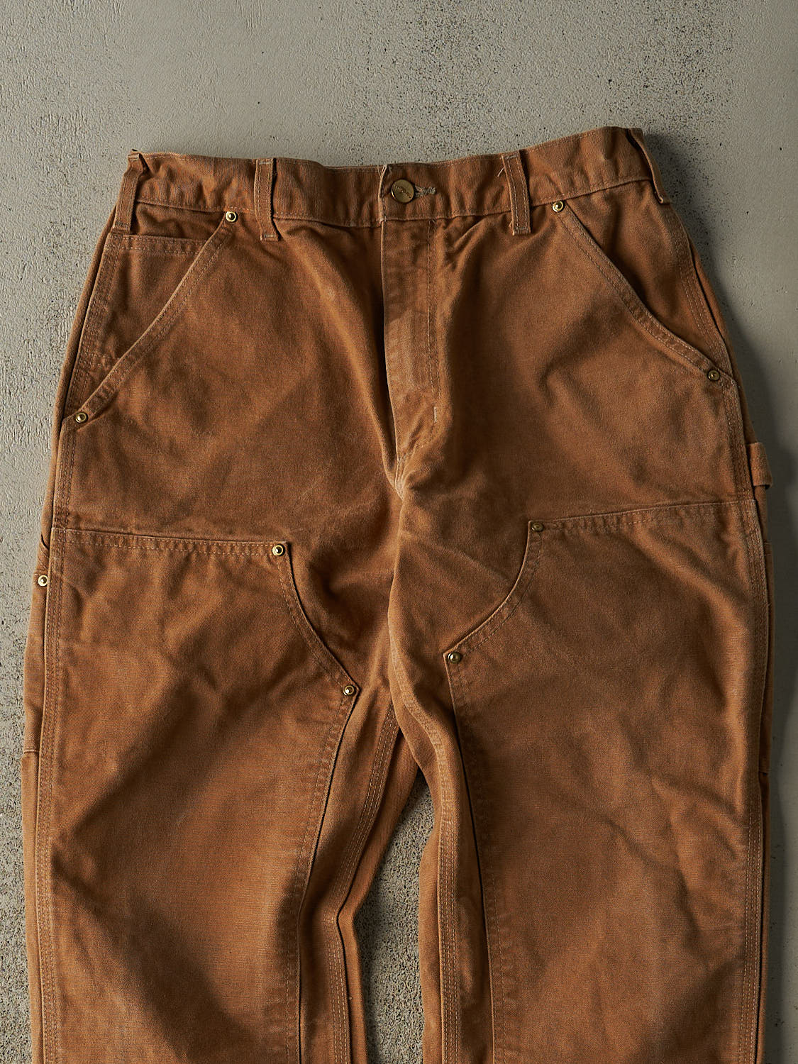 Vintage 90s Camel Carhartt Double Knee Carpenter Pants (30x30)