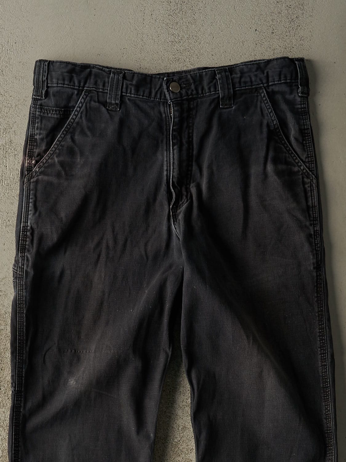 Vintage Y2K Faded Black Carhartt Work Pants (33x31)
