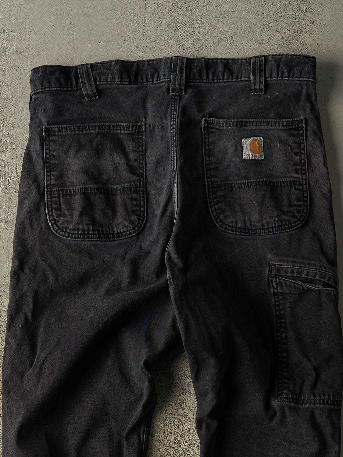 Vintage Y2K Faded Black Carhartt Work Pants (33x31)