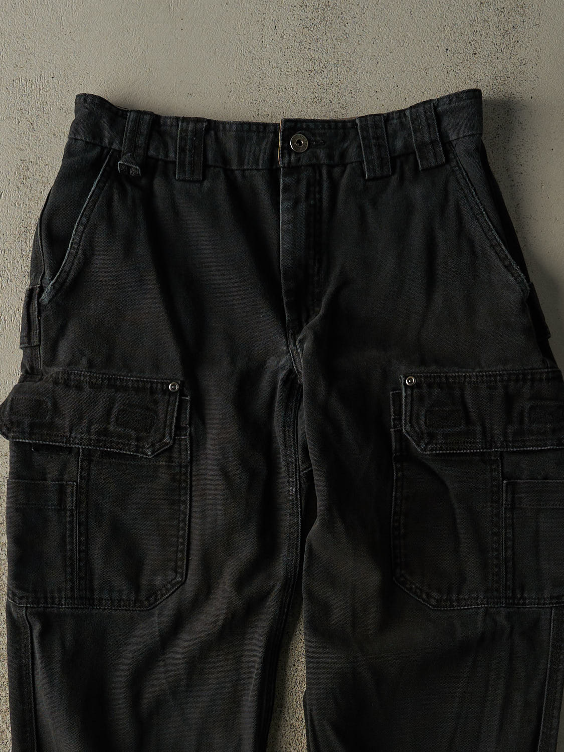 Vintage 90s Faded Black Duluth Utility Cargo Pants (30x28.5)