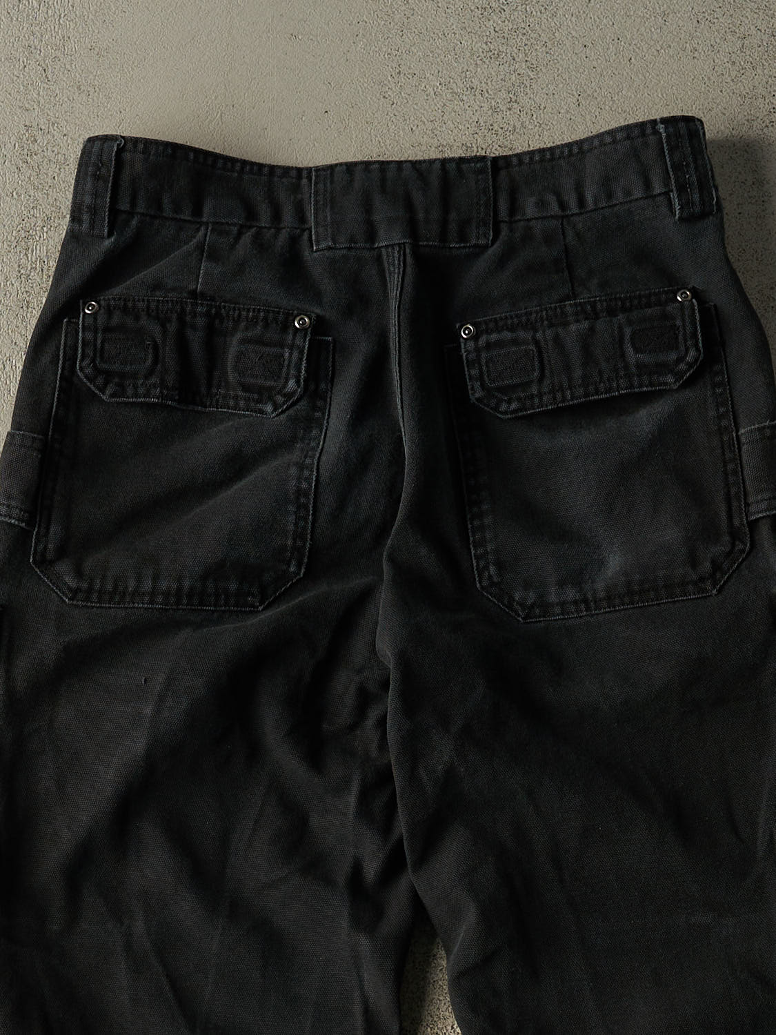 Vintage 90s Faded Black Duluth Utility Cargo Pants (30x28.5)