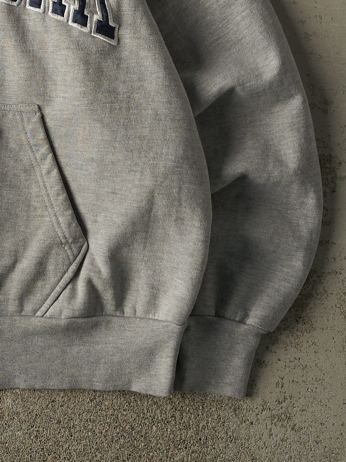 Vintage 90s Grey New York Embroidered Zip Up Hoodie (S/M)