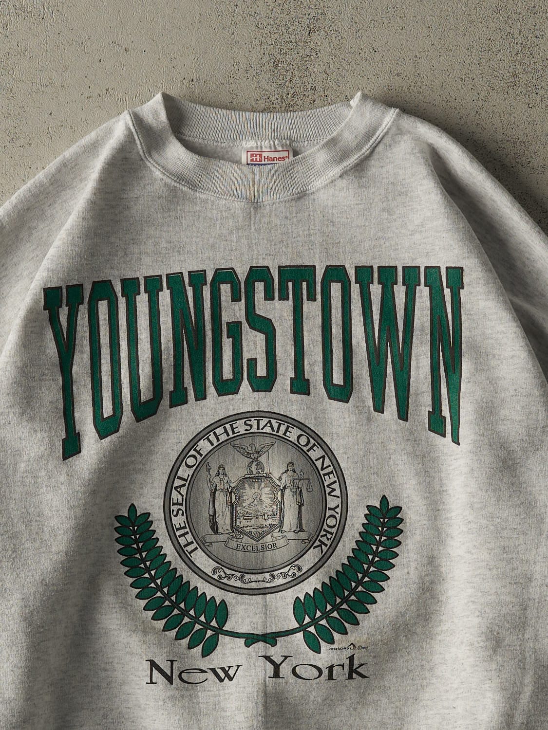Vintage 97' Heather Grey Youngstown New York Crewneck (XL/XXL)