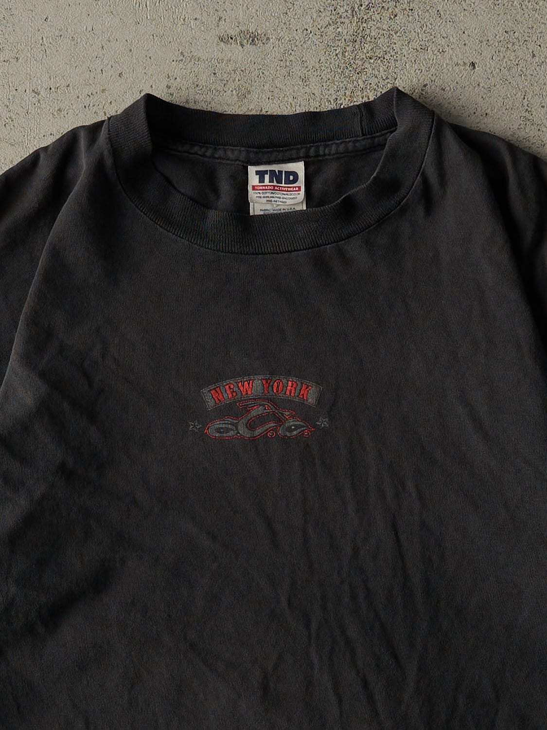 Vintage Y2K Faded Black Orange County Choppers New York Tee (M)