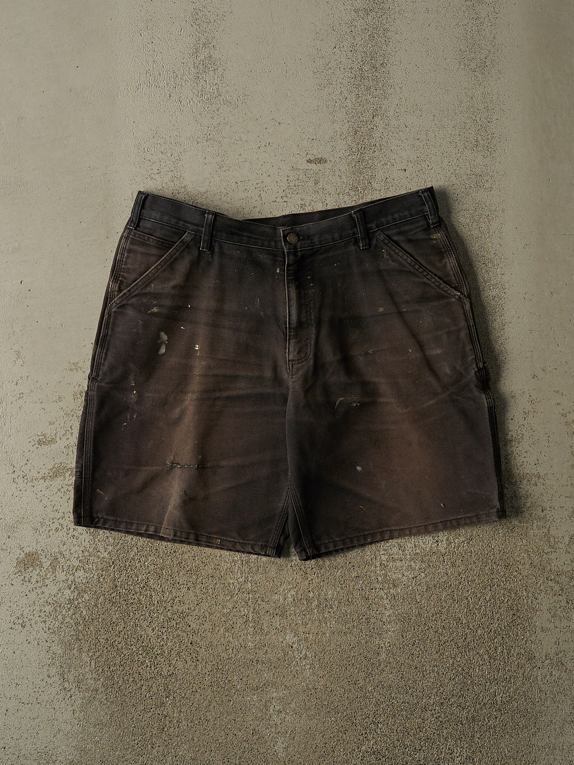 Vintage Y2K Sun Faded Black Dakota Carpenter Shorts (38x10)