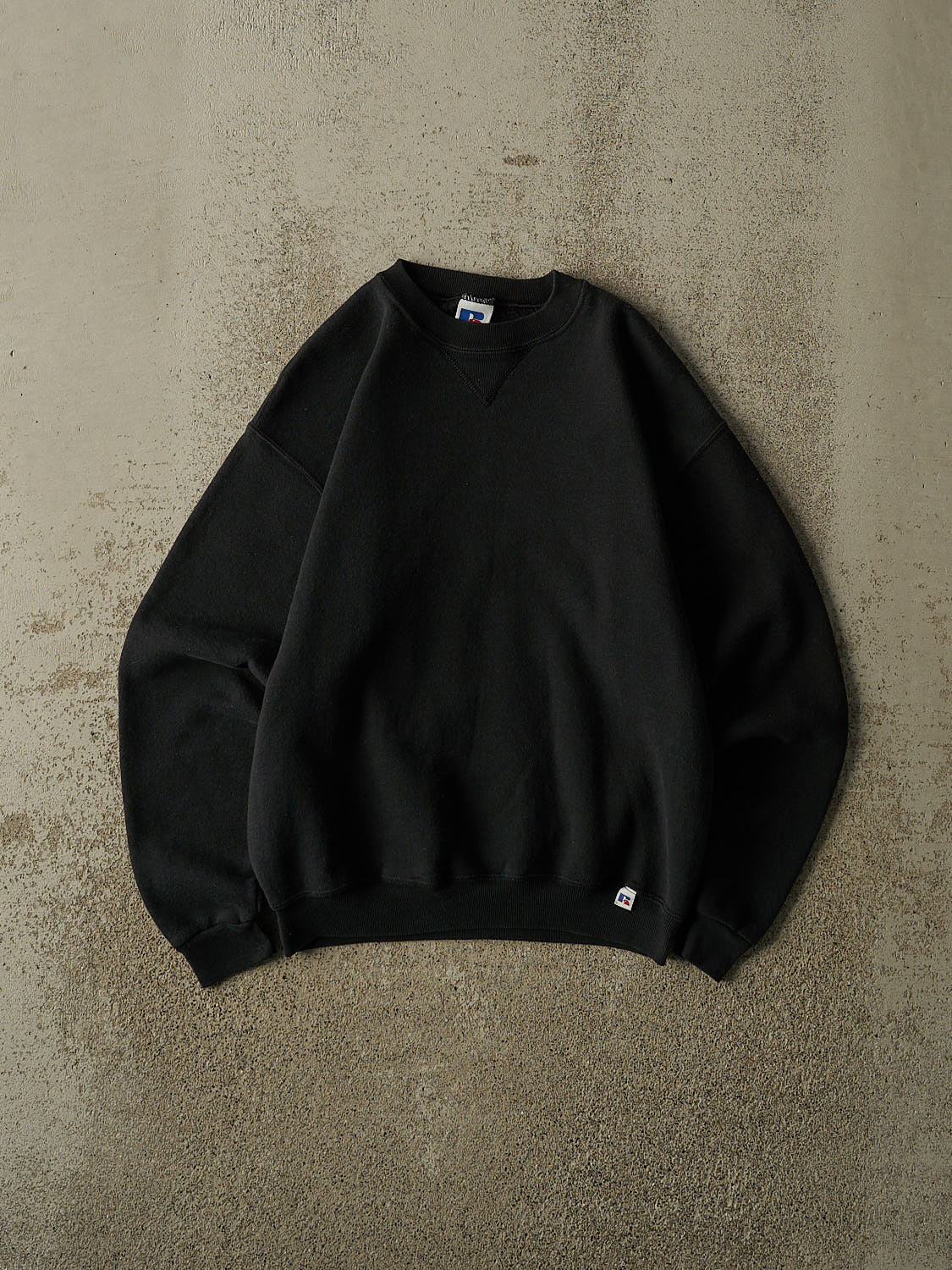 Vintage 90s Black Russell Athletic Blank Crewneck (XXS)