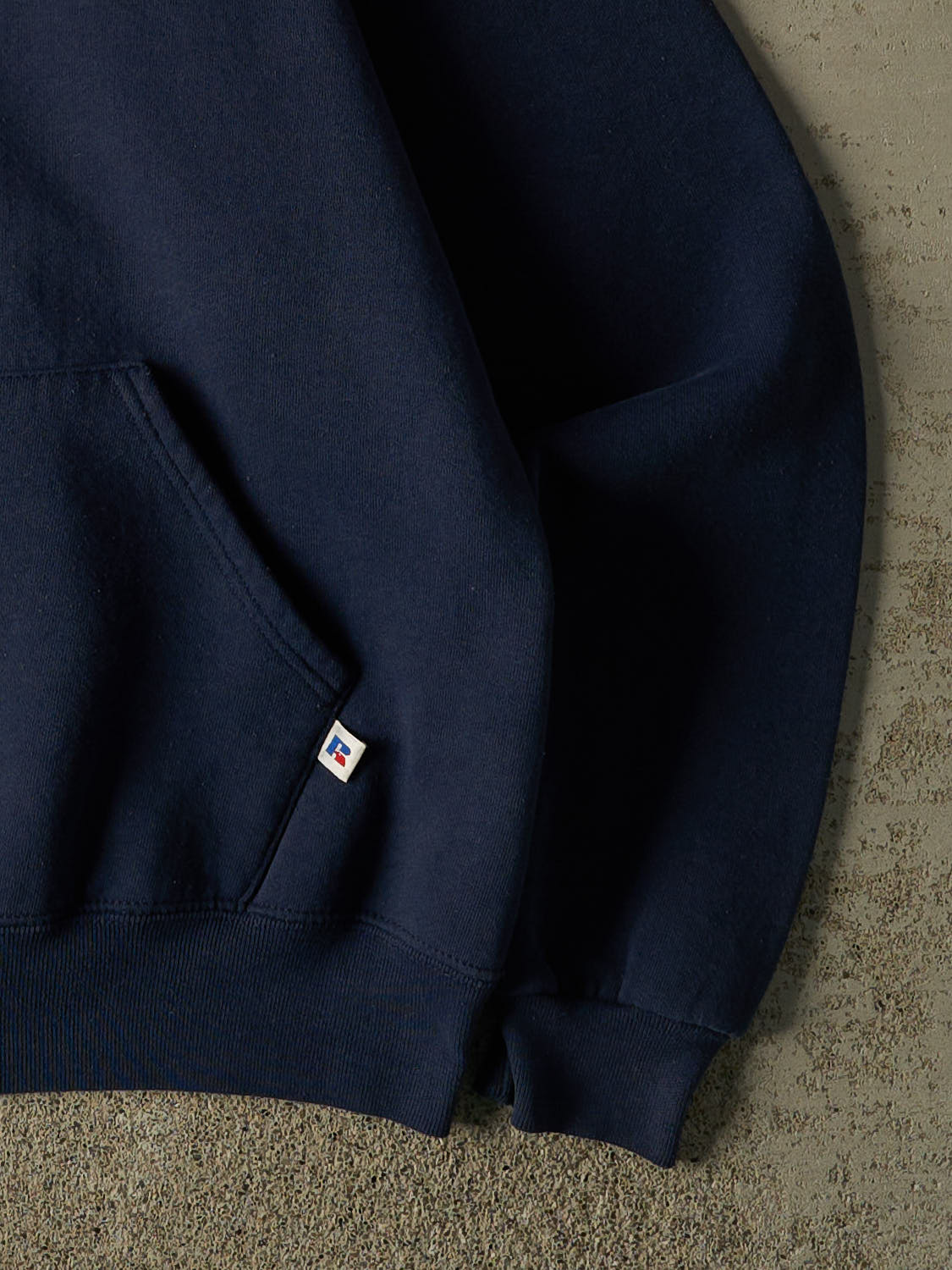 Vintage 90s Navy Blue Russell Athletic Blank Hoodie (M/L)