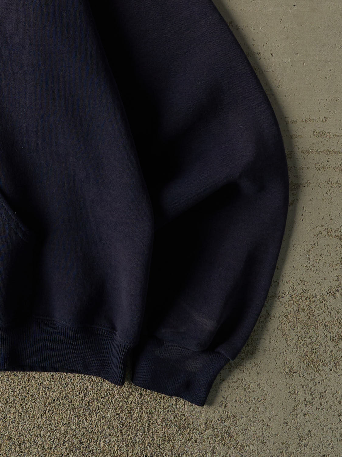 Vintage 90s Navy Blue Blank Zip Up Hoodie (S)