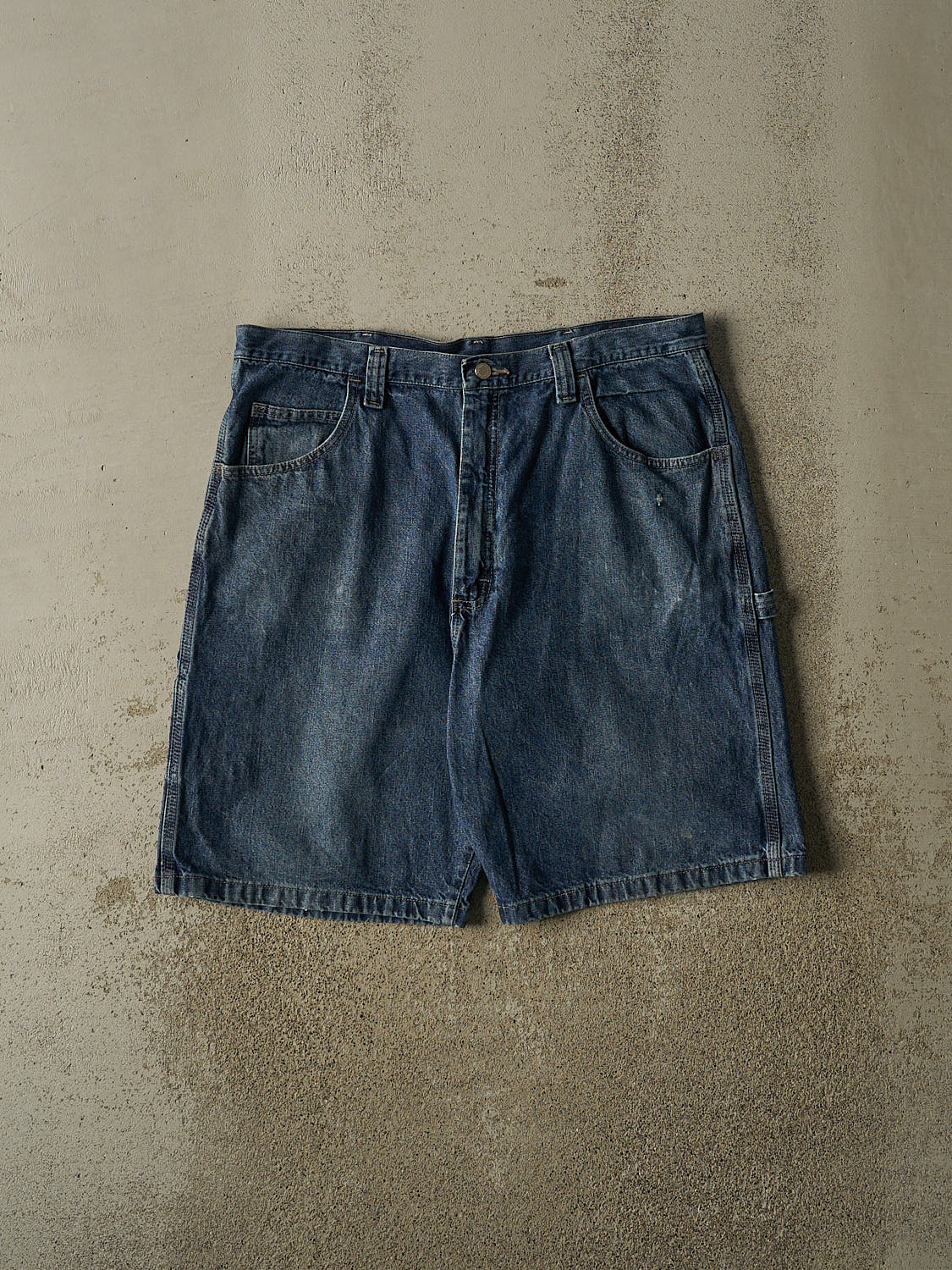 Vintage 90s Dark Wash Wrangler Carpenter Jean Shorts (37x10.5)