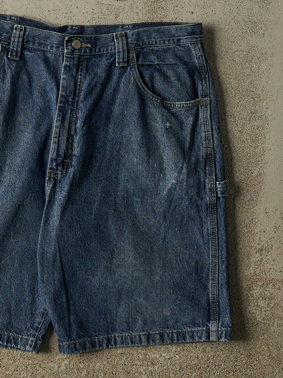 Vintage 90s Dark Wash Wrangler Carpenter Jean Shorts (37x10.5)