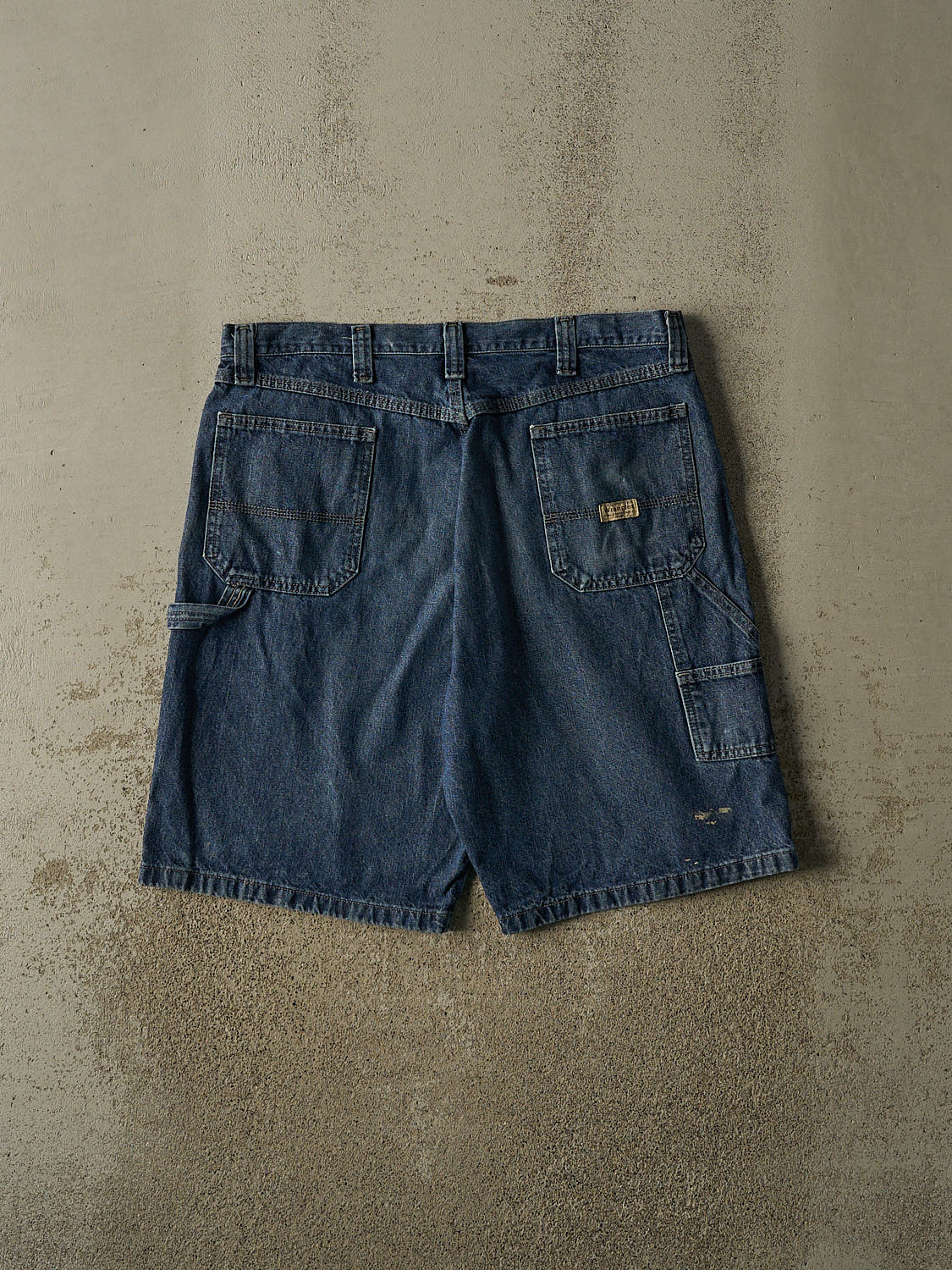 Vintage 90s Dark Wash Wrangler Carpenter Jean Shorts (37x10.5)