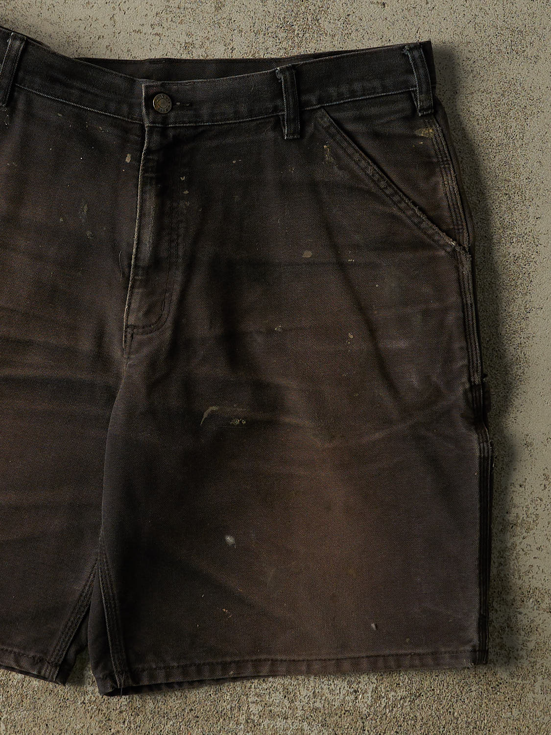 Vintage Y2K Sun Faded Black Dakota Carpenter Shorts (38x10)