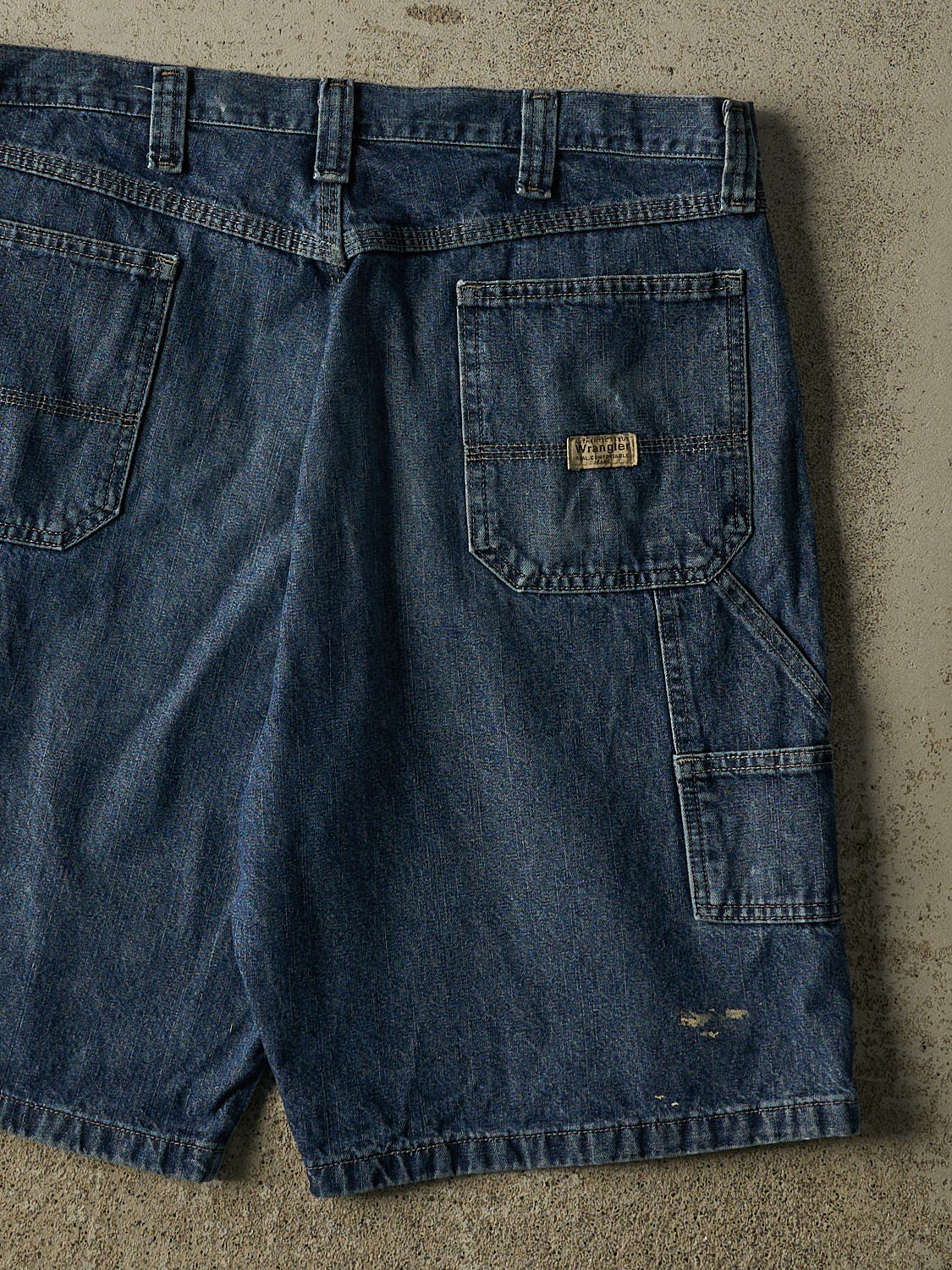 Vintage 90s Dark Wash Wrangler Carpenter Jean Shorts (37x10.5)