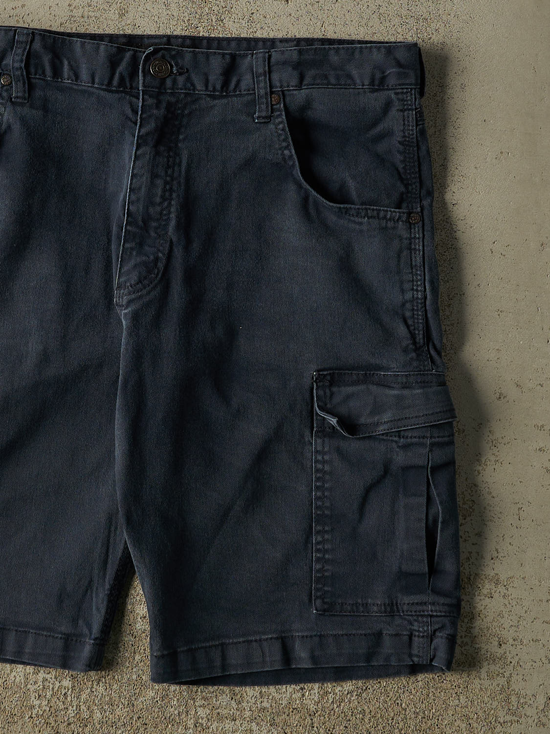 Vintage 90s Navy Blue Tough Duck Cargo Shorts (36x11)