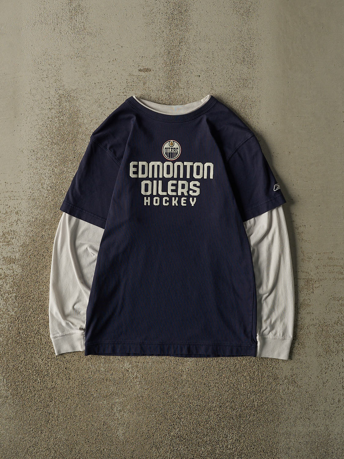 Vintage Y2K Navy Blue Edmonton Oilers Long Sleeve (XXS/XS)