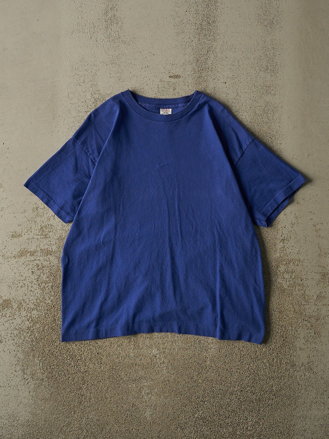 Vintage 90s Blue Blank Single Stitch Tee (M)
