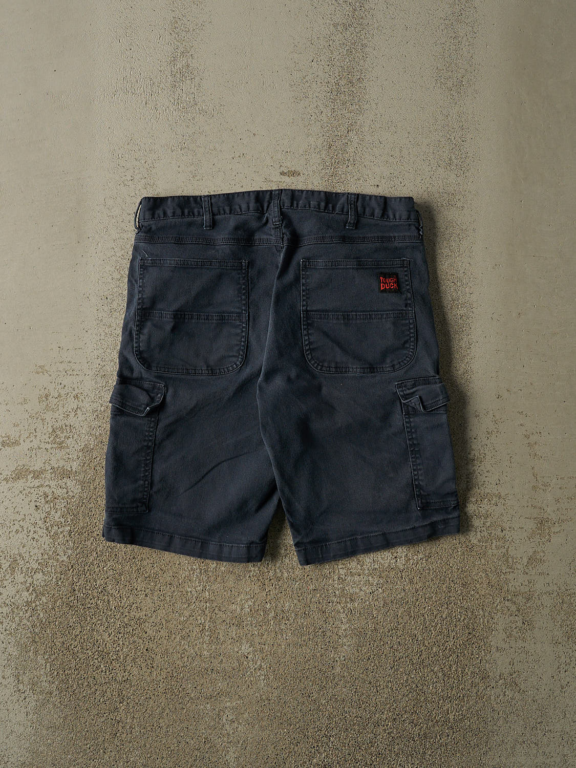 Vintage 90s Navy Blue Tough Duck Cargo Shorts (36x11)