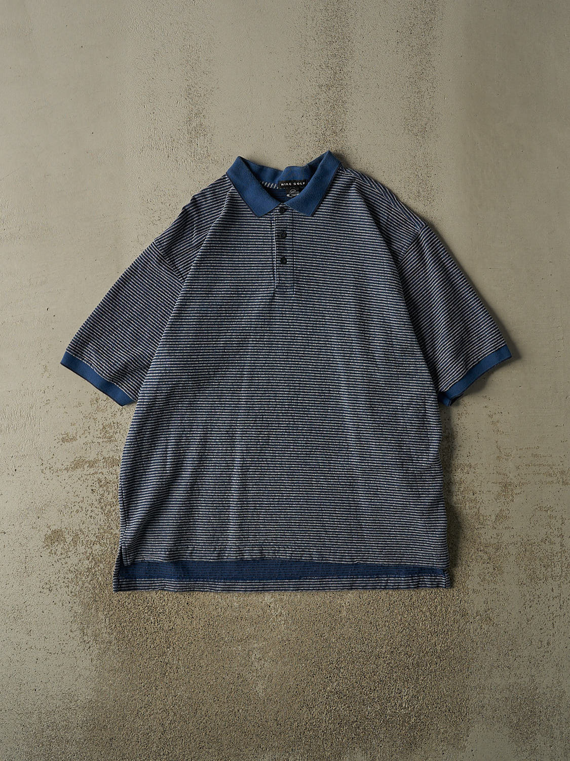 Vintage 90s Blue Nike Golf Quarter Button Tee (XXL)