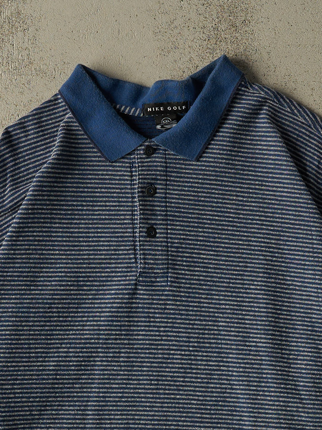 Vintage 90s Blue Nike Golf Quarter Button Tee (XXL)