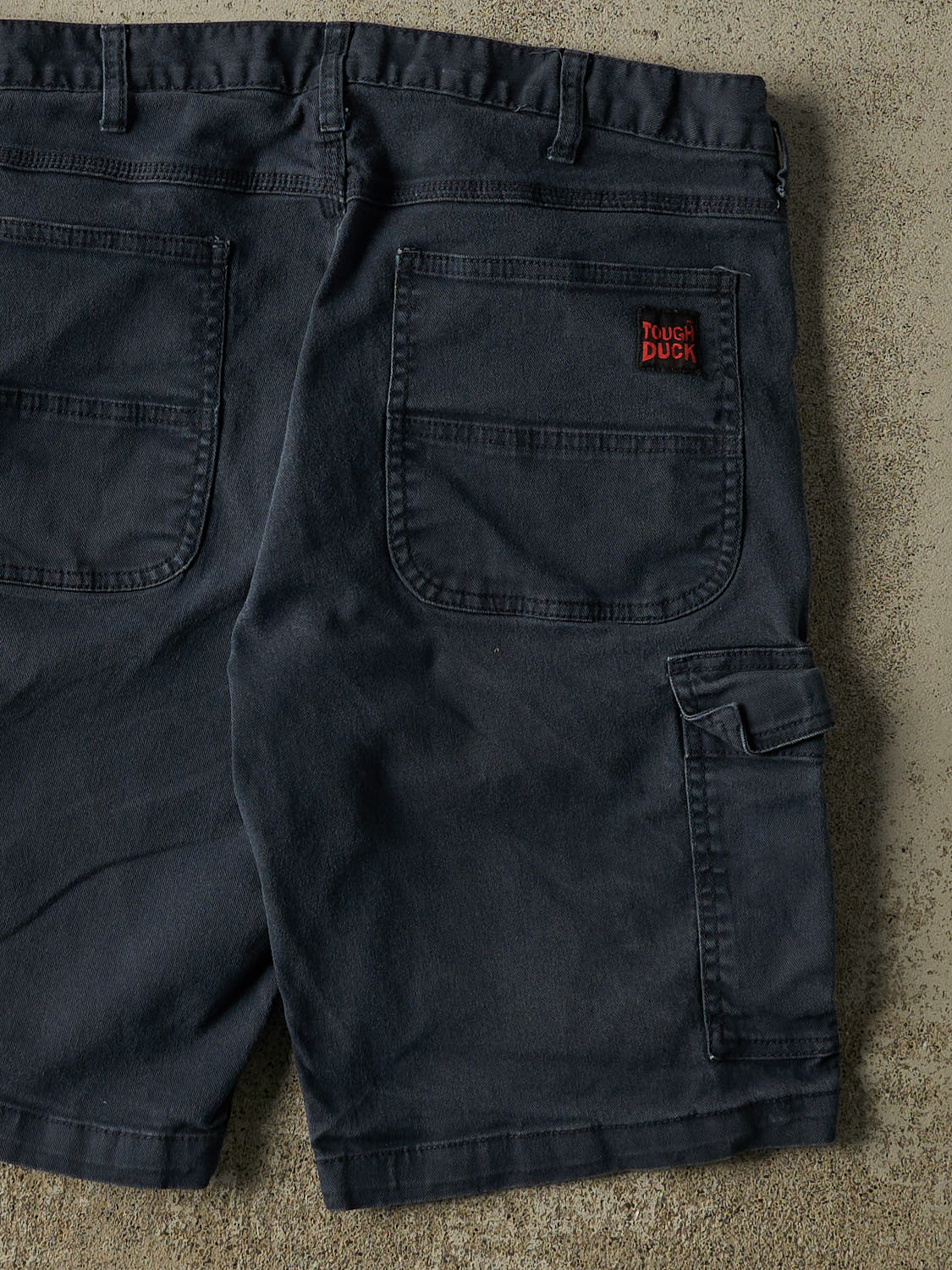 Vintage 90s Navy Blue Tough Duck Cargo Shorts (36x11)