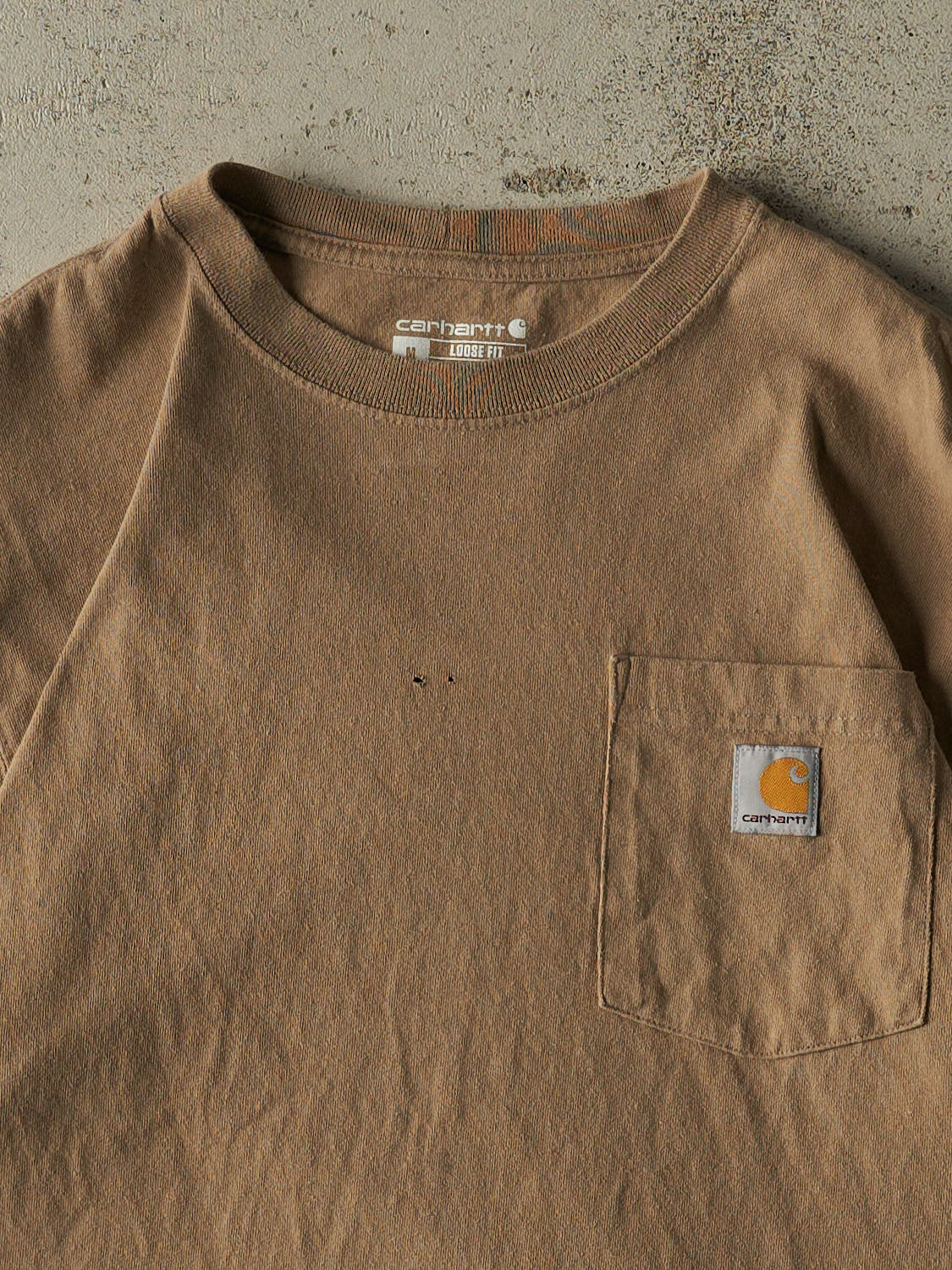 Vintage Y2K Beige Carhartt Pocket Tee (L)
