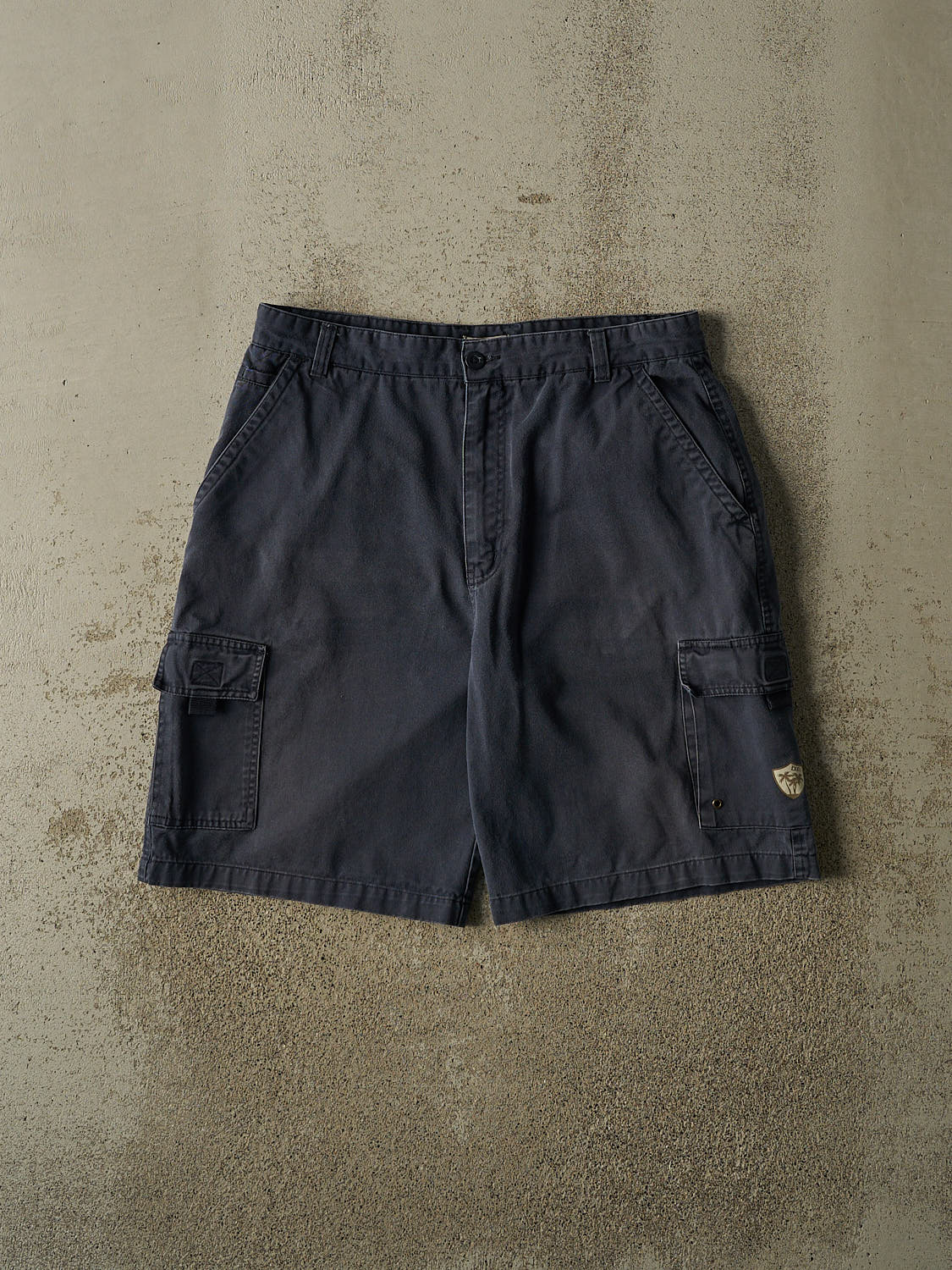 Vintage 90s Navy Blue BUM Cargo Shorts (34x10.5)