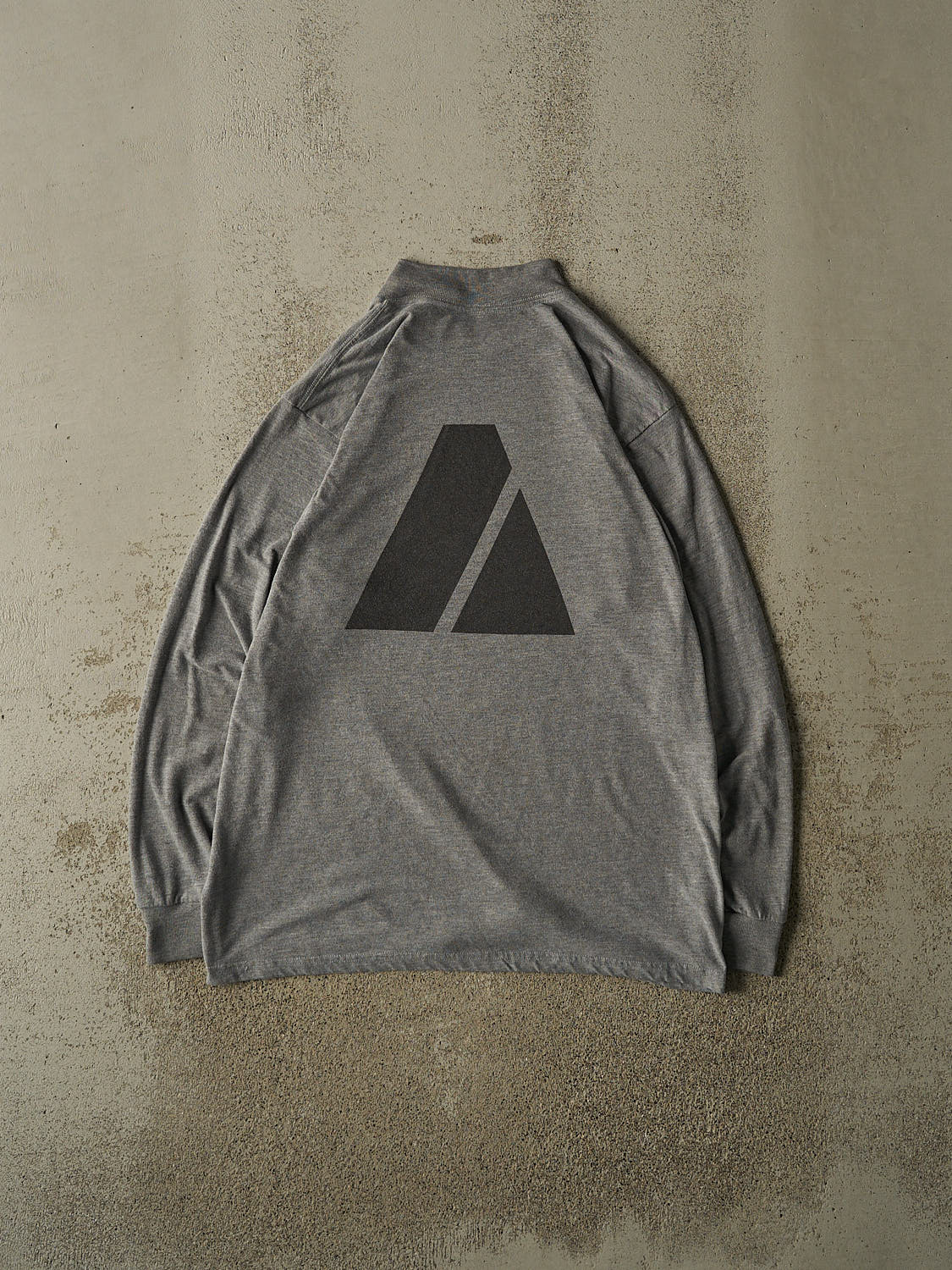 Vintage Y2K Grey United States Army Mock Neck Long Sleeve (L)