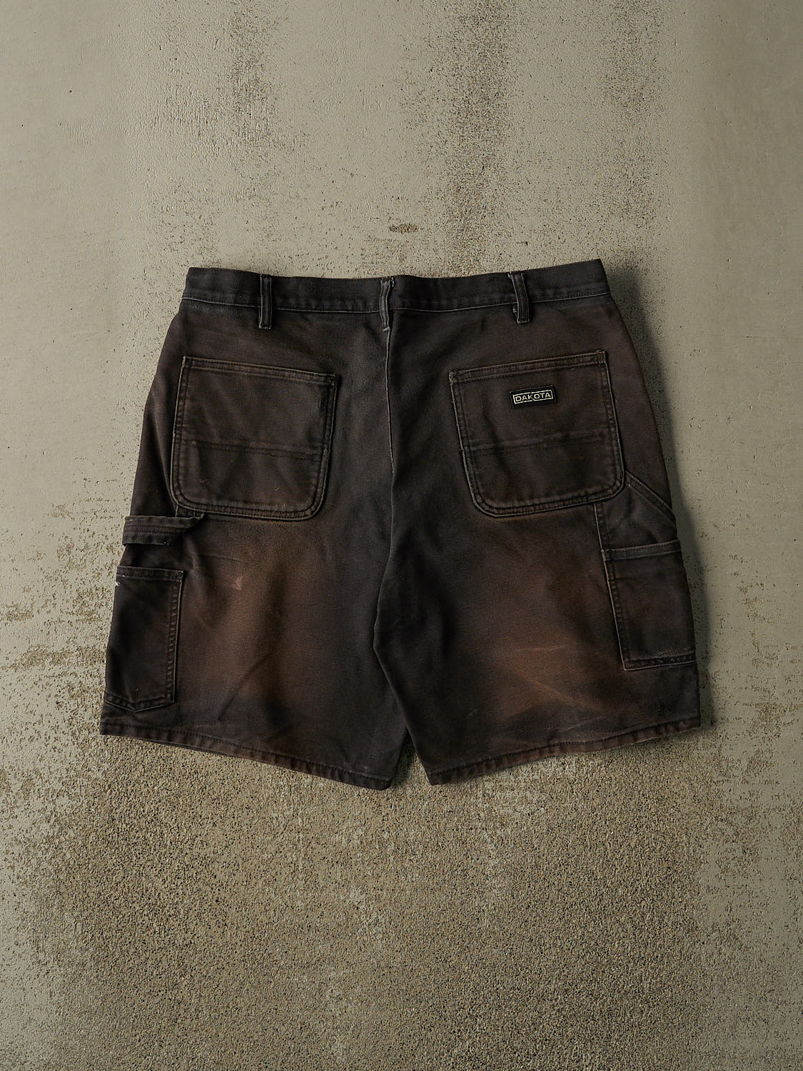 Vintage Y2K Sun Faded Black Dakota Carpenter Shorts (38x10)