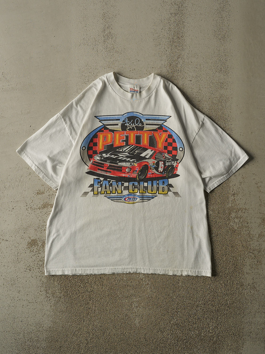 Vintage 90s White Kyle Petty Racing Tee (XL)