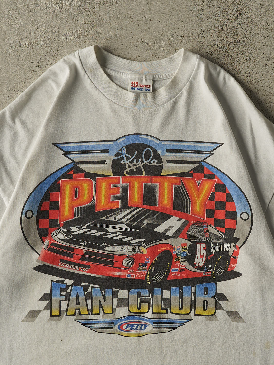 Vintage 90s White Kyle Petty Racing Tee (XL)