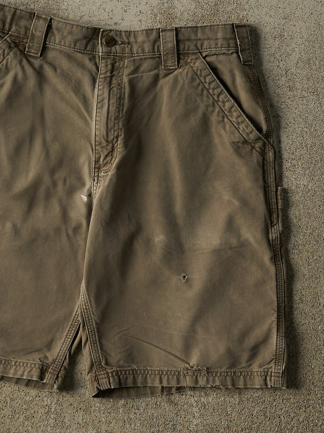 Vintage 90s Brown Carhartt Carpenter Shorts (33x10)