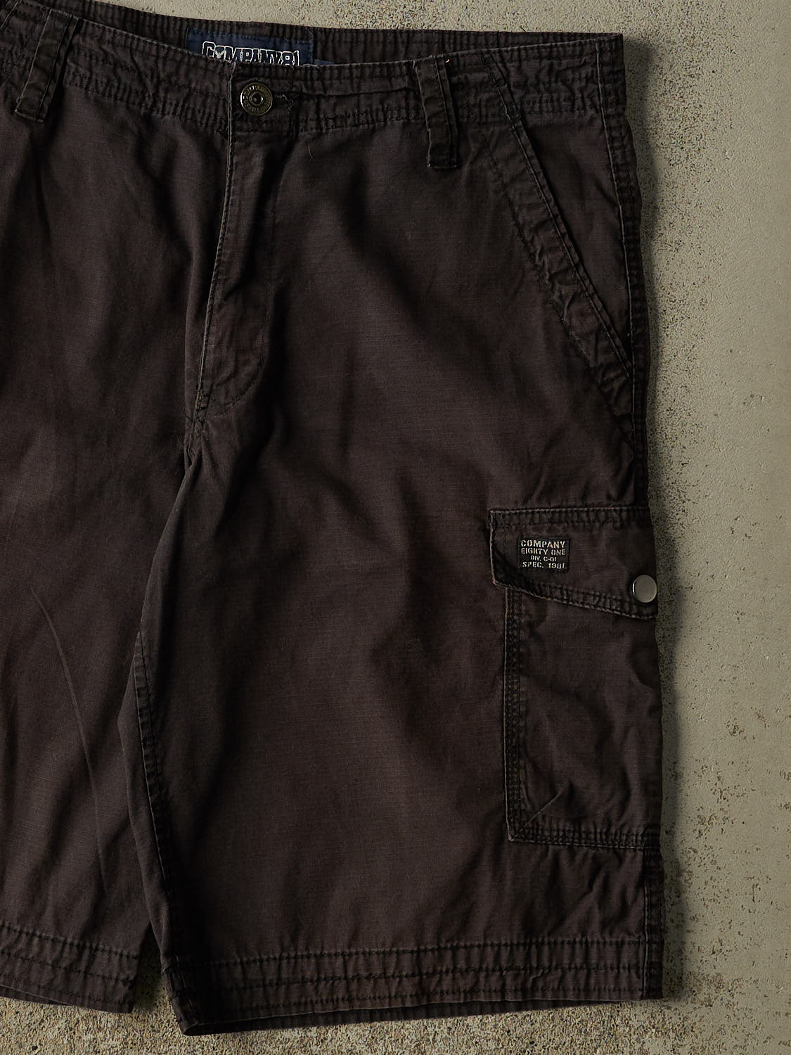 Vintage 90s Sun Faded Black Lightweight Cargo Shorts (36x13.5)