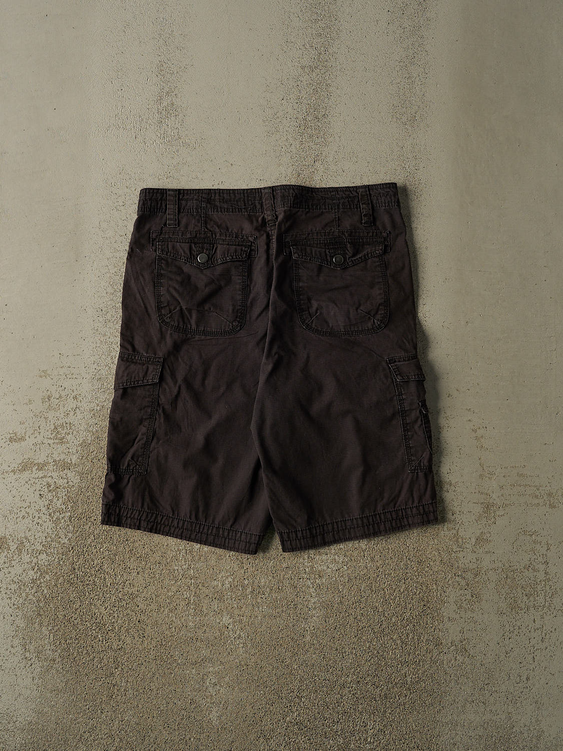 Vintage 90s Sun Faded Black Lightweight Cargo Shorts (36x13.5)