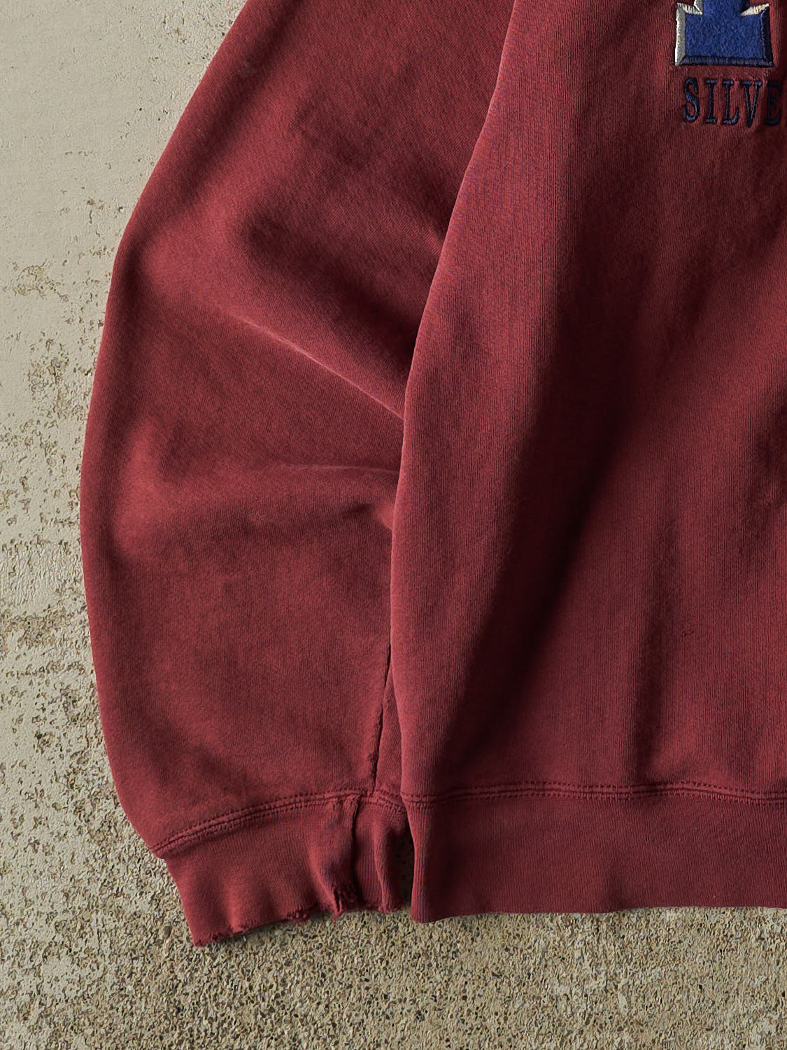 Vintage 90s Burgundy FHS Silver Wolves Softball Crewneck (L)