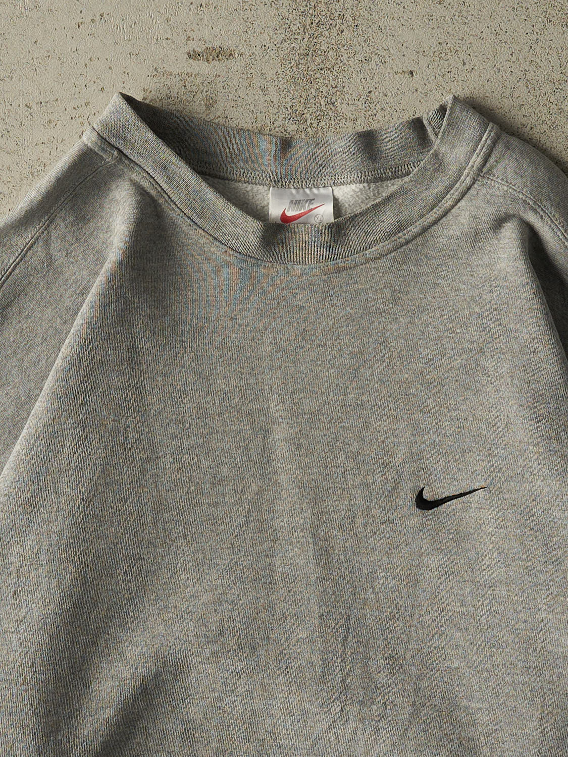 Vintage 90s Grey Nike Embroidered Swoosh Crewneck (XL)