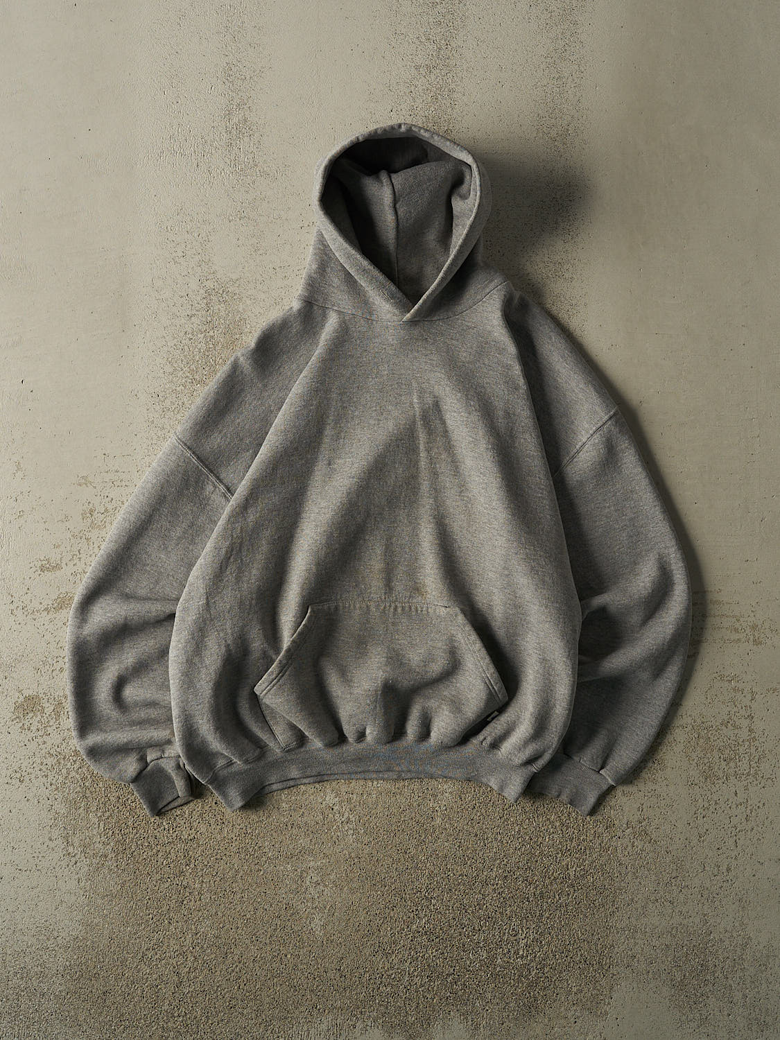 Vintage Y2K Grey Russell Athletic Blank Hoodie (XL)