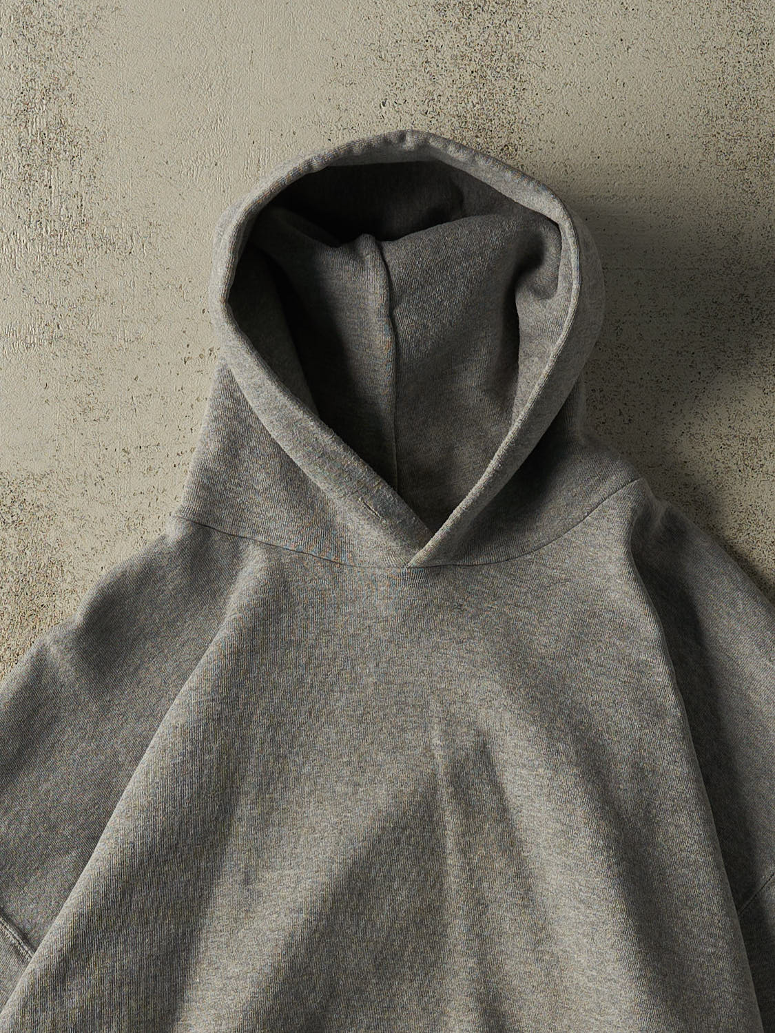 Vintage Y2K Grey Russell Athletic Blank Hoodie (XL)